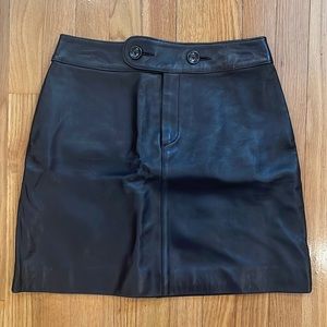 Banana Republic | Vintage 100% Leather Skirt